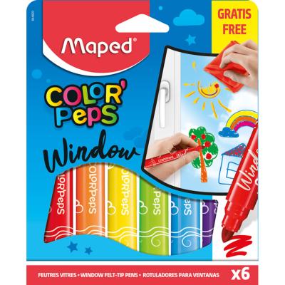 MAPED Color'Peps Window Markers x6