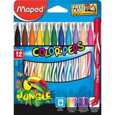 MAPED Color'Peps Jungle Colouring Markers x12