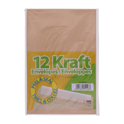 APP Enveloppes Kraft tirez & collez, pqt 12