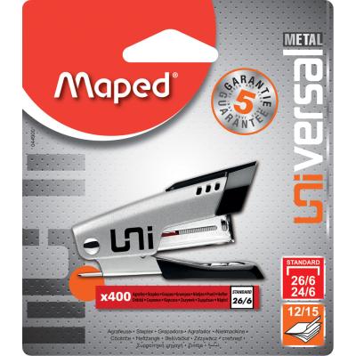 MAPED Universal Mini Metal Stapler + 400 Staples