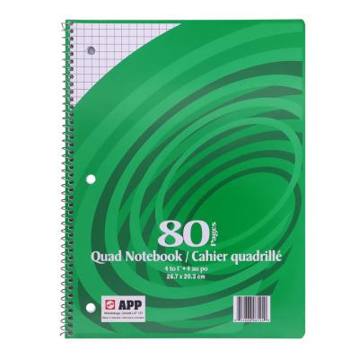 APP Coil Exercise Book, Quad 4-1", 10.5"x8", 80pg
