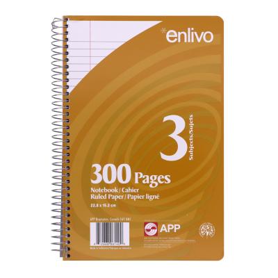 APP Coil Exercise Book, Ruled, 9"x6", 300pg, 3-Subjects