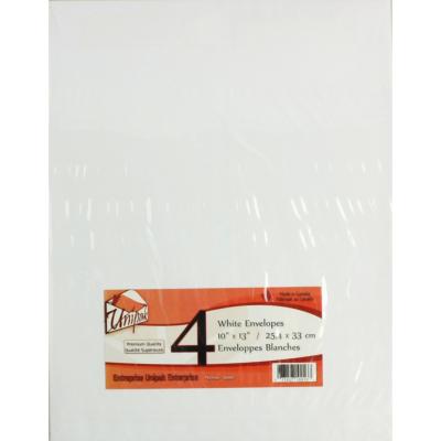 UNIPAK White Envelopes 10"x13", 4 Pack