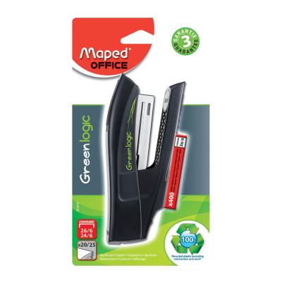 MAPED GreenLogic Half-Strip Stapler + 400 Staples