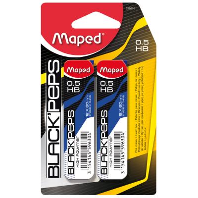 MAPED Black'Peps 0.5mm HB Leads x24