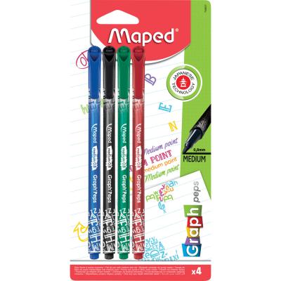 MAPED Graph'Peps Déco Marker, 0.8mm, x4 Assorted
