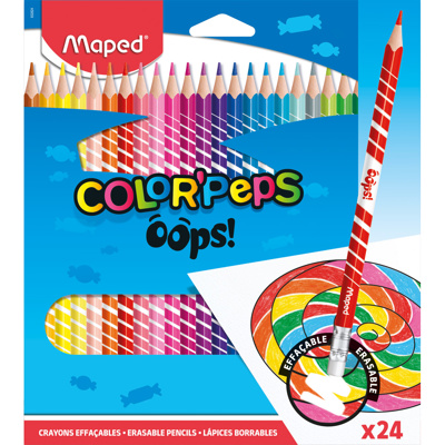 MAPED Color'Peps Oops Erasable Colouring Pencils x24