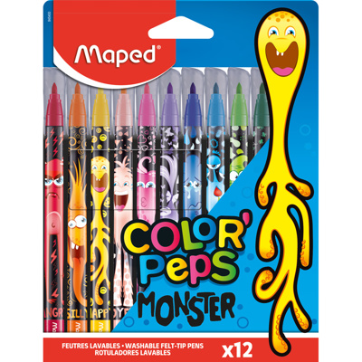MAPED Marqueurs Monster Color'Peps, x12