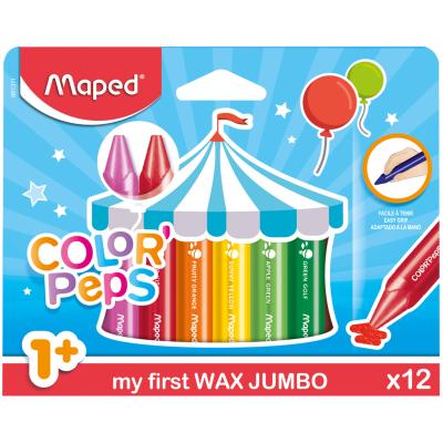 MAPED Crayons de cire jumbo Color'Peps, x12