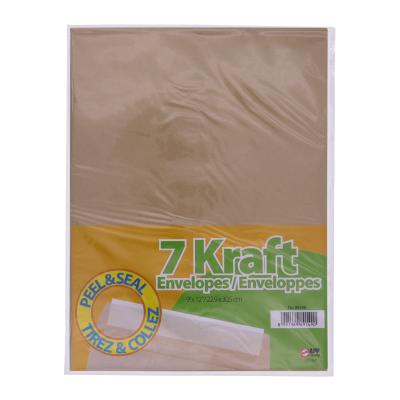 APP Peal & Seal Kraft Envelopes, 7PK