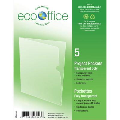 ECOOFFICE Project Pockets, 5 Pack, Clear