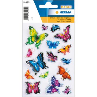 HERMA MAGIC Stickers Butterflies With 3D Wings
