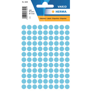 HERMA VARIO Colour-Coding Round Labels, Ø 8 mm Dots, Blue