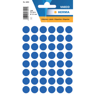 HERMA VARIO Colour-Coding Round Labels, Ø 12 mm Dots, Dark Blue