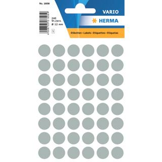 HERMA VARIO Colour-Coding Round Labels, Ø 12 mm Dots, Grey