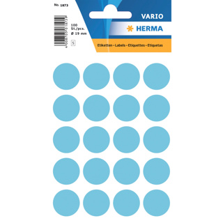 HERMA VARIO Colour-Coding Round Labels, Ø 19 mm Dots, Blue