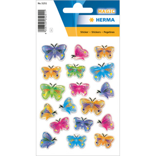 HERMA MAGIC Stickers Butterflies, Stone