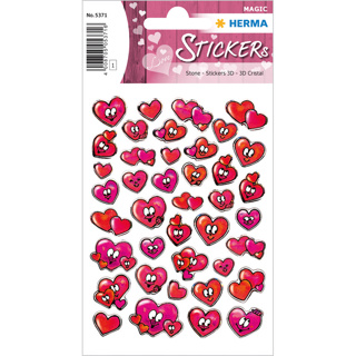 HERMA MAGIC Stickers Hearts, Stone
