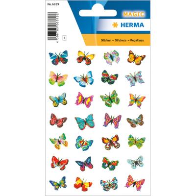HERMA MAGIC Stickers Butterflies, Glittery Foil