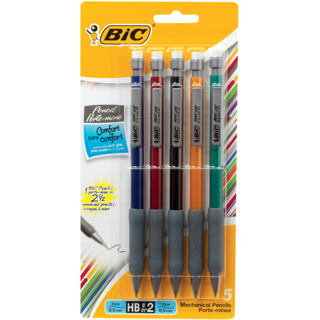 BIC Matic-Grip Mechanical Pencils, 0.5mm HB2, x5