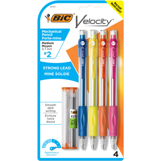 BIC Velocity Mechanical Pencil, 0.7mm HB2, x4