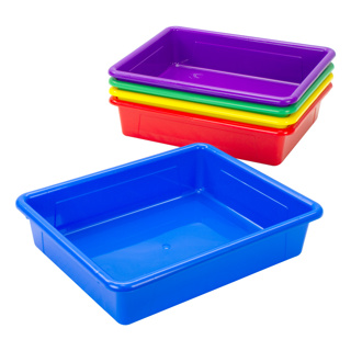 Storex Flat Storage Tray, Letter Size, Assorted