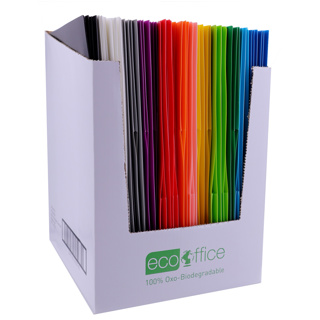 ECOOFFICE Poly 3-Prong Report Cover, 2 Pockets, 12 Colours