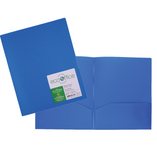 ECOOFFICE 2-Pocket Portfolio, Dark Blue