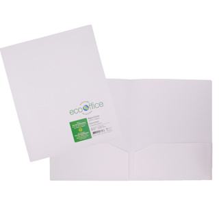 ECOOFFICE 2-Pocket Portfolio, White