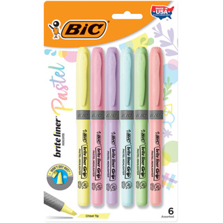 BIC Intensity Highlighter, x6 Pastel