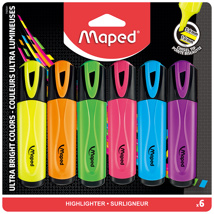 MAPED Classic Highlighter, x6 Assorted