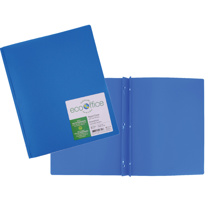 ECOOFFICE Poly 3-Prong Report Cover, Dark Blue