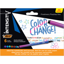 BIC Intensity Colour Change Fineliner, 0.4mm, x6 Assorted