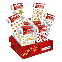 HERMA Christmas Stickers, Glittery Stars (Display x60)