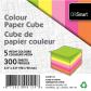 OFFISMART Cube de papier néon, 300 feuilles