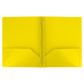 ECOOFFICE Couverture poly 3 tiges, 2 pochettes, jaune
